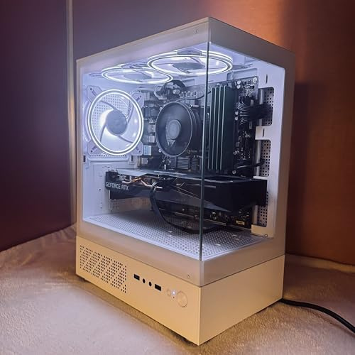 Tech-Replay Gaming PC Desktop with RGB Case, with GeForce RTX 3050 8GB, 16GB DDR4 RAM, With i3-10100F, 500GB NVME SSD, WiFi, 3 RGB Cooling Fans, White Mid-Tower Case