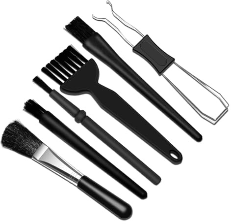 SEAYACK 6 Piece Keyboard Cleaning Set for Electronics with PP Handle Keycap Puller Anti Statics Brush Keyboard Maintenance Tools Cleaner