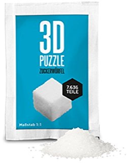 Liebeskummerpillen 3D-Puzzle Zuckerwürfel ca. 7636 Teile bunt