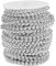 Perlenband Weihnachtsbaum, 25 m Perlenkette Weihnachtsbaum, Durchmesser 6 mm Christbaumkette, Weihnachtsbaumkette für Girlande Christbaumschmuck(Silber)