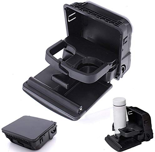 GOFORJUMP OEM New Black Rear Armrest Central Console Cup Drink Water Glass Holder For V/W J/etta G/olf GTI MK5 MK6 1K0862532 / 1KD862533