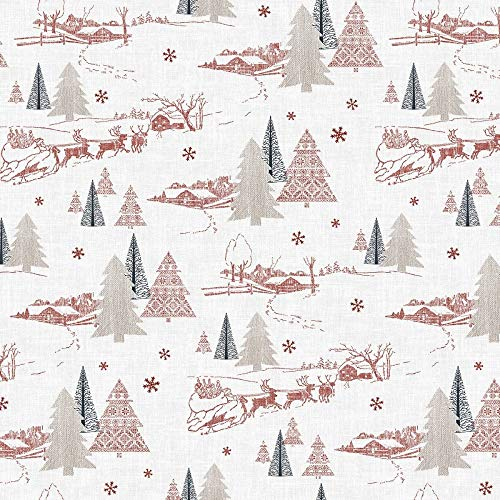 Mank GmbH Tischdecken aus Airlaid Mitteldecken 80 x 80 cm Mank Einmal-Tischdecke für Weihnachten Adventszeit 20 Stück Rudi Weihnachtstischdecken