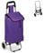 Relaxdays Einkaufstrolley, klappbar, 25 L Einkaufstasche mit Rollen, bis 10 kg belastbar, HBT: 91 x 40 x 30 cm, lila, Stahl