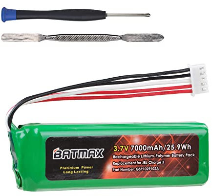 Batmax 3.7V 7000mAh Battery GSP1029102A for JBL Charge 3