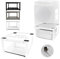 EZ Laundry Piedistallo per lavatrice e asciugatrice, larghezza 71,1 cm, altezza 40,6 cm, antivibrazione e scarico con tubo, supporta fino a 362,9 kg, misura universale, colore: bianco