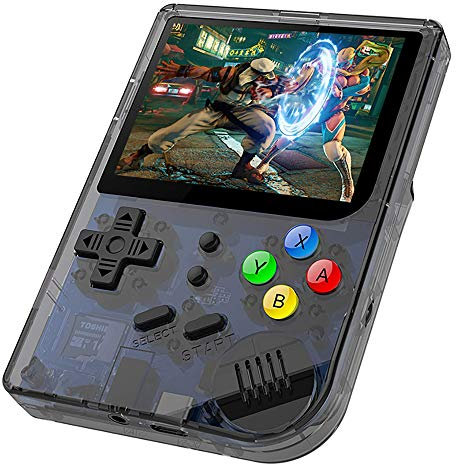 DREAMHAX RG300 Console de jeu portable avec système open source précharge 10 000 jeux, lecteur de jeux vidéo portable avec carte TF 16 Go + 32 Go écran IPS de 3 pouces, cadeaux de jeux d'arcade rétro