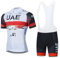 SGCIKER 2022 Herren Pro Team UAE Radtrikot Set, Kurzarm Fahrrad bekleidung Lätzchen Kurzsets Gel Pad（XL