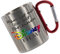 Crealuxe Edelstahltasse mit Karabiner - Man ist nie zu alt für einen Disney Film - 330ml, Tasse bedruckt, Kaffeetasse, Bürotasse, Metalltasse mit Name