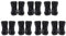 Toyvian 7 Paar Mini- Weihnachtsmann- Stiefel Miniatur- Weihnachtsmann- Schuhe Mini- Puppenschuhe Weihnachtsmann- Stiefel Puppenhausdekoration Mikro- Landschaftsornamente