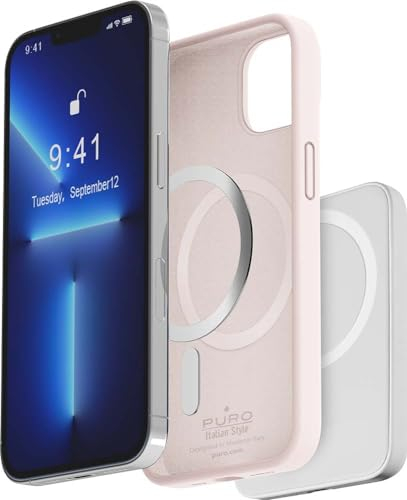PURO Icon MAG Schutzhülle für iPhone 14 13, MagSafe (Dusty Pink)