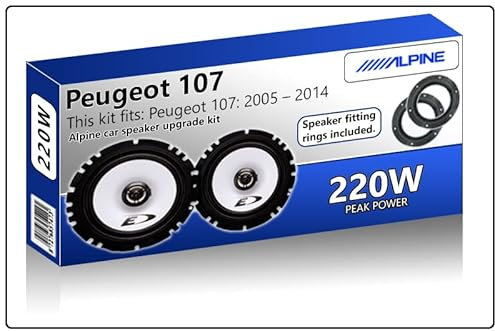 107 Speaker upgrade Front Door Alpine car speakers 6.5 17cm 220W