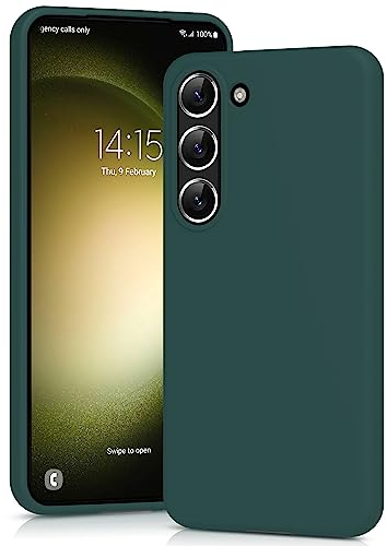 YATWIN für Samsung Galaxy S23 5G Hülle, Premium Silikon Handyhülle mit Kameraschutz, Seidig-Weicher Berühren Ultra Dünne Stoßfeste Kratzfeste Schutzhülle, Grün