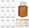 FANTESI 9 Pcs 3.5oz/100ml Ginger Shot Bottles With Lids Juice Shot Bottles Plastic Leak-proof Shot Bottles Reusable Shot Bottles For Smoothie,Juice,Ginger,Beer