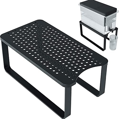 SUREH Support de Distributeur d'eau pour Comptoir Distributeur de Boissons en Métal pour Distributeur de Boissons avec Support de Pichet pour Filtre à Eau à Robinet(Le Noir)