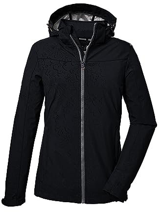 killtec Damen Softshelljacke/Outdoorjacke mit abzippbarer Kapuze KOS 40 WMN SFTSHLL JCKT, dunkelnavy, 44, 41280-000