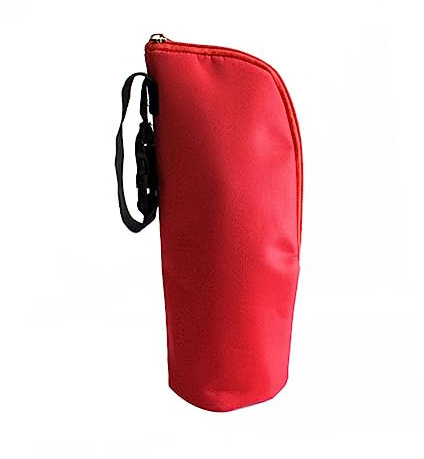 ibasenice Bolsa Térmica para Botellas De Leche Diseño Portátil y Aislante para Paseos Bebés Resistente y Fácil De Limpiar Color Rojo Brillante