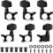 6 Stück Gitarren Mechaniken, Gitarren Stimmwirbel, Metall Mechanik Locking Key, 3L3R Gitarre Tuning Key Peg für E Gitarre (Schwarz)
