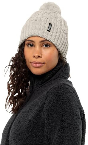 Jack Wolfskin Unisex Pompom Beanie-Mütze, Seal, Einheitsgröße EU