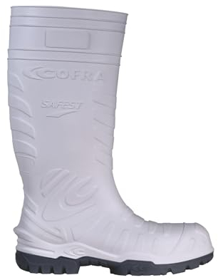 COFRA 00060-N03.W45 SAFEST White S5S Ci FO SR Numero 45 Stivale PU/PU Antistatico Bianco/Perla Stivali Antinfortunistica da Lavoro Scarpe di Sicurezza