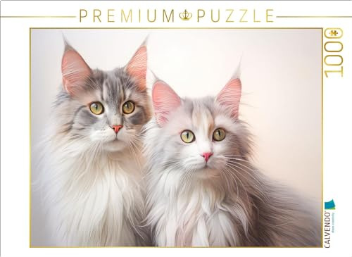 Puzzle · Katzen im Pastellstil | Bettelnde Augen · 1000 Teile · Lege-Größe 64 × 48 cm · CALVENDO Puzzle
