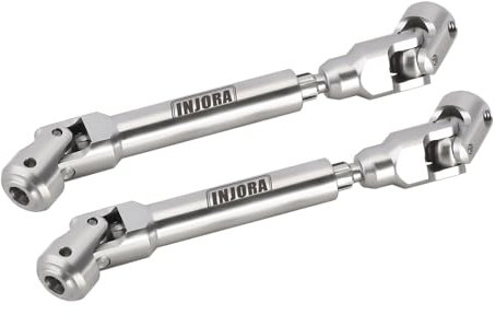 INJORA Alberi di Trasmissione Acciaio Inossidabile per l'aggiornamento FMS FCX10 K5 1/10 RC Crawler, 104-139mm
