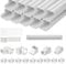 VEVOR Mini-Split-Line-Set-Abdeckung 76,2 mm B 5400 mm L, dekorative PVC-Rohrleitungsabdeckung für Klimaanlage mit 10 geraden Kanälen und vollständigen Komponenten, überstreichbar für Wärmepumpen, weiß