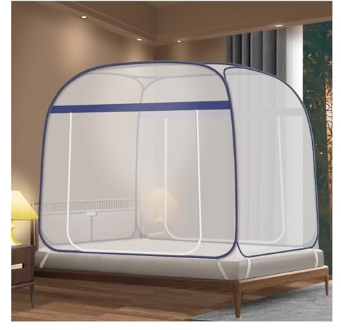 Mobiler Insektenschutz Moskitonetz Mückennetz Fliegengitter Pop Up Camping(J,150x200cm)