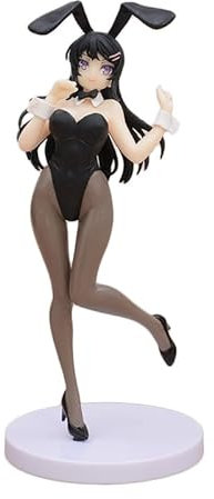 LINGTAOM Anime Surrounding Character Model Sakurajima Mai Rabbit Girl Jumping Scene 16CM PVC Desktop Decoration Birthday Gift