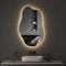 Boromal Asymmetrischer Spiegel mit Beleuchtung LED Badspiegel mit Beleuchtung 52x85cm LED Spiegel mit Licht Badezimmerspiegel mit Touch-Schalter, Dimmbar, 3 Lichtfarbe Einstellbare