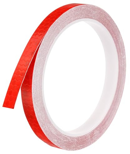 YOKIVE Reflexband, Wasserdichtes Klebeband Reflektoren, Ideal Für Outdoor, Verkehr, Täglichen Gebrauch (Rot, 8 M x 10mm)