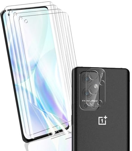 Yonntmmi Schutzfolie für OnePlus 9 Pro 4+1 Stück, flexibler TPU-Folie mit Kameraschutz Panzer Schutz Glas, Blasenfreie Weich/Anti-Kratzer/HD TPU für Panzerglas für OnePlus 9 Pro [Non-Panzerfolie]