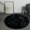 Consilio Concept Cloud Fellteppich 160x160 schwarz Teppich Supersoft 39 mm Höhe Soft weich Hasenfell Imitat beige braun Wohnzimmerteppich Kinderzimmerteppich Küchenteppich Flurteppich