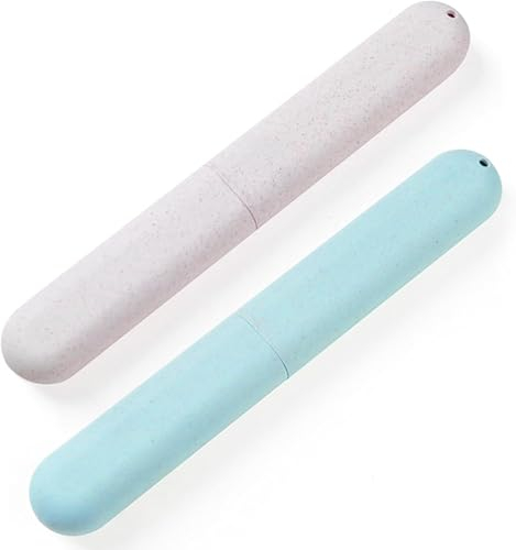 2 Pezzi Custodia Protettiva,Colore Plastica Custodia Spazzolino,Custodia protettiva Spazzolino Portatile, Adatto per Viaggi in Famiglia