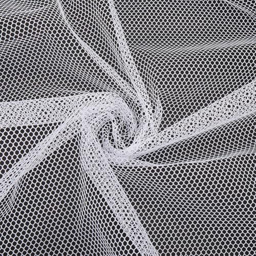 GORGECRAFT Malla de Poliéster de 1.9 x 1.6 m, Color Blanco, Ligeramente Elástica Y Ligera, para Proyectos de Costura, Bolsas de Compras, Mochilas, Correas de Bolsillo, Accesorios de Ropa