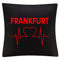 multifanshop Kissenbezug - Frankfurt - Herzschlag - Druck rot - Kissen Größe one Size schwarz