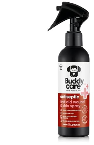Buddycare Pet Antiseptic Spray (200ml) Dog Antiseptic Spray & Cat Antiseptic Spray Effective Dog Wound Spray, Suitable for All Pets, Pet Wound Care Solution