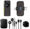 Microfono Lavalier Wireless USB-C, 2 in 1 for iphone Microphone, Risoluzione del rumore con IA, Mini Clip On Mic per Vlogging, Video, Podcast, Interview, TikTok,YouTube-Aufnahme - Nero (1 TX + 1 RX)