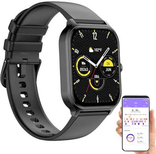 Newgen Medicals Fitnessuhr: Fitness-Smartwatch mit 1,93 Display, Freisprechen, 100 Sportmodi, App (Smartwatch Damen, Smartwatch Damen Telefonfunktion, Sport Armband)
