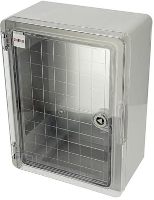 Cuadro Eléctrico de Superficie IP65 330x250x140 mm - Armario de Distribución en ABS con Puerta Transparente y Placa de Montaje Galvanizada - Caja Estanca Interior y Exterior - Horoz Electric