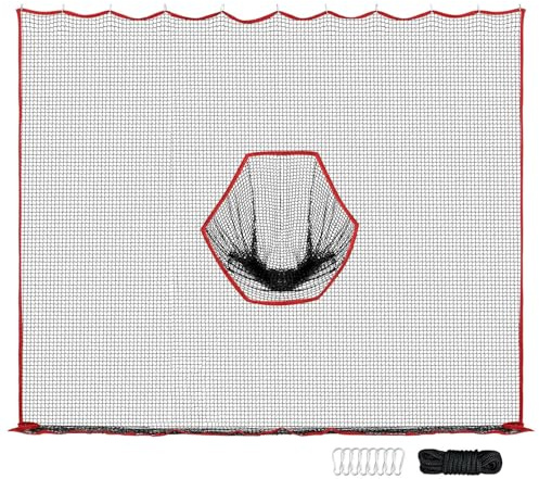 Golf Net - Club Sport Bat Net for Backyard | 10x10 Feet Sports Aid, Heavy Duty Training Aid, Practice Ball Barrier for Golfers At Home Entertainment