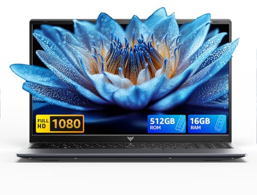 ACEMAGIC Ordinateurs Portables Core i5 12600H,12 Cœurs,16 Threads,4.5GHz,Pc Portable 16GB RAM,DDR4*2,512GB NVMe SSD,Iris X Graphics,WiFi 6,BT5.2,Cache Caméra,Pliage à 180°,Gris