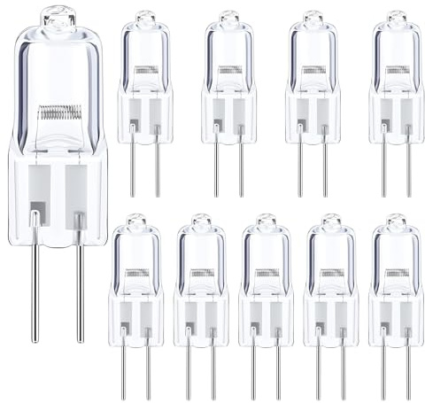 Nexaflow 10 Pièces Ampoules Halogène G4 20W 12V, Lampe à Broche G4 2 Broches 2700K Blanc Chaud, Ampoules de Remplacement pour Spots Encastrés, Miroir de Maquillage, Camping-car, Bateau, Non Variateur