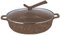 rukauf HQ Premium XXL Bräter Servierpfanne mit Granit Keramikbeschichtung 8 Liter 40cm Durchmesser - Griff mit Design