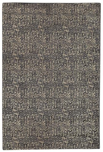 Beliani Moderner Teppich Dunkelgrau abstraktes Muster Gold Kurzflor 140x200cm Esel