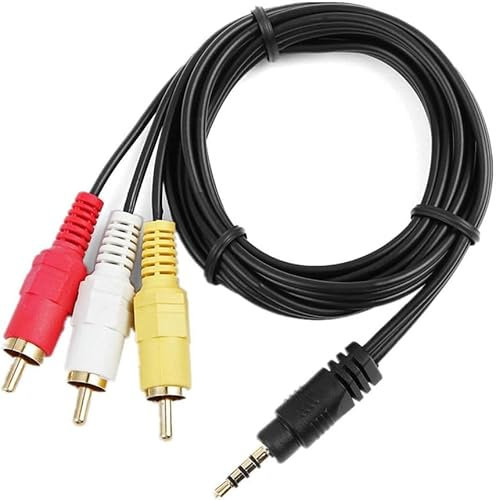 3.5mm to 3 RCA AV A/V Audio Video TV-Out Cable/Cord/Lead for Sony Digital Camcorder DCR-TRV280 DCR-TRV260 DCR-TRV250