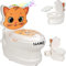 alles-meine.de GmbH Kindertoilette Spülgeräusch + Licht Effekt - Wasserspülung Modell wählbar inkl. Name -Töpfchen/Nachttopf/Babytopf - mit Deckel - weiß - Musik - Toil..