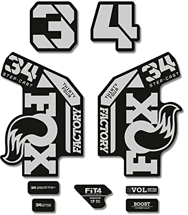 Adesivi compatibili con forcella bici Fox 34 Factory Step Cast 2022