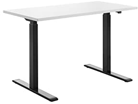 TOPSTAR | Schreibtisch | elektrisch höhenverstellbar | gerade | BxT 1200 x 600 mm | weiß/schwarz