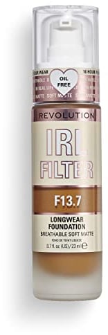 Makeup Revolution, IRL Filter Longwear Foundation, Medium to Full Coverage, F13.7, 23ml