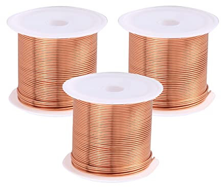 SKYPRO 3 bobine di filo magnetico smaltato filo di rame smaltato magnete avvolgimento filo di avvolgimento naturale valutazione della temperatura ampiamente usato per trasformatori induttori – 0,8 mm